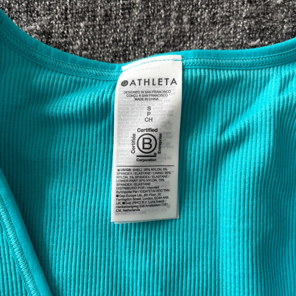 Athleta aurora seamless crop rib tank top - Picture 3 of 4